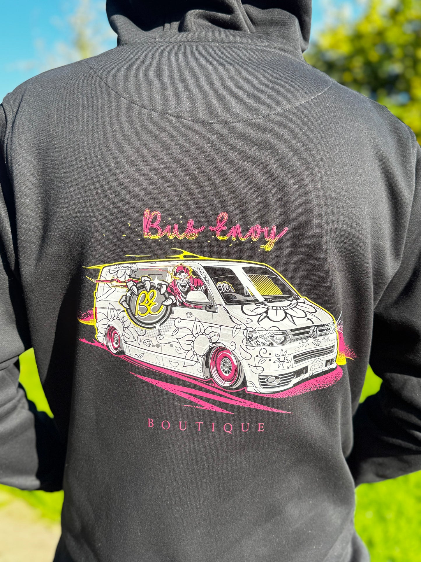 OG Hooded top. Skull Bus design.