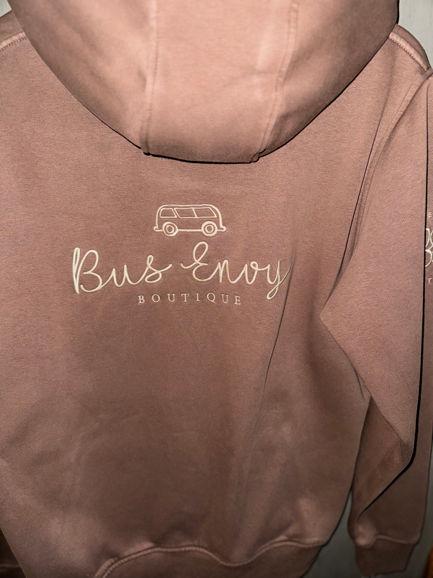 OG embroidered hoodie. Bark Brown / Cream.