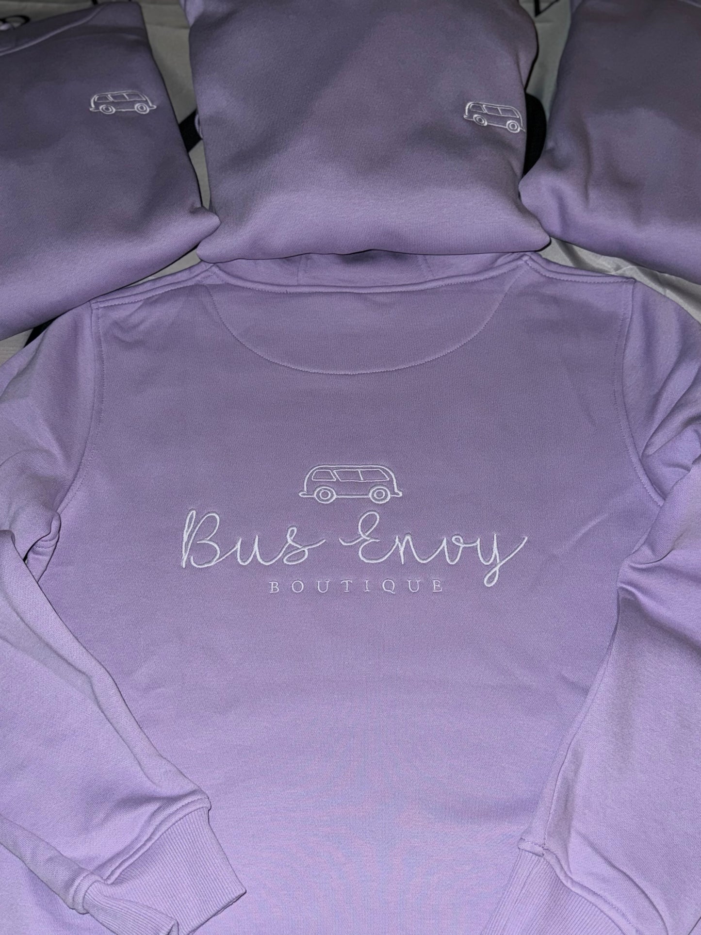 OG embroidered hoodie. Lilac / White