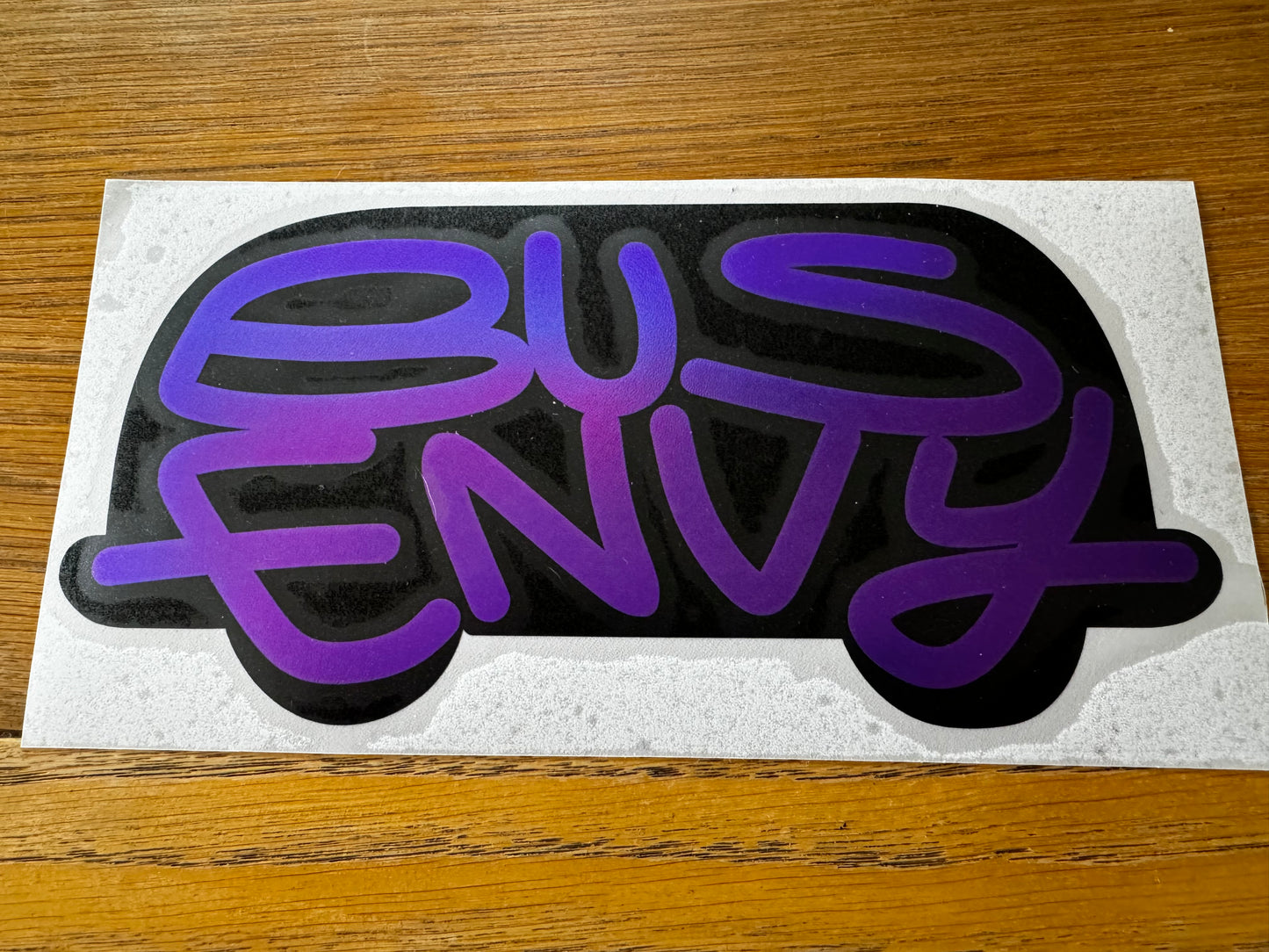 SPECIAL ORDER Silhouette Bus Envy stickers. 200mm.