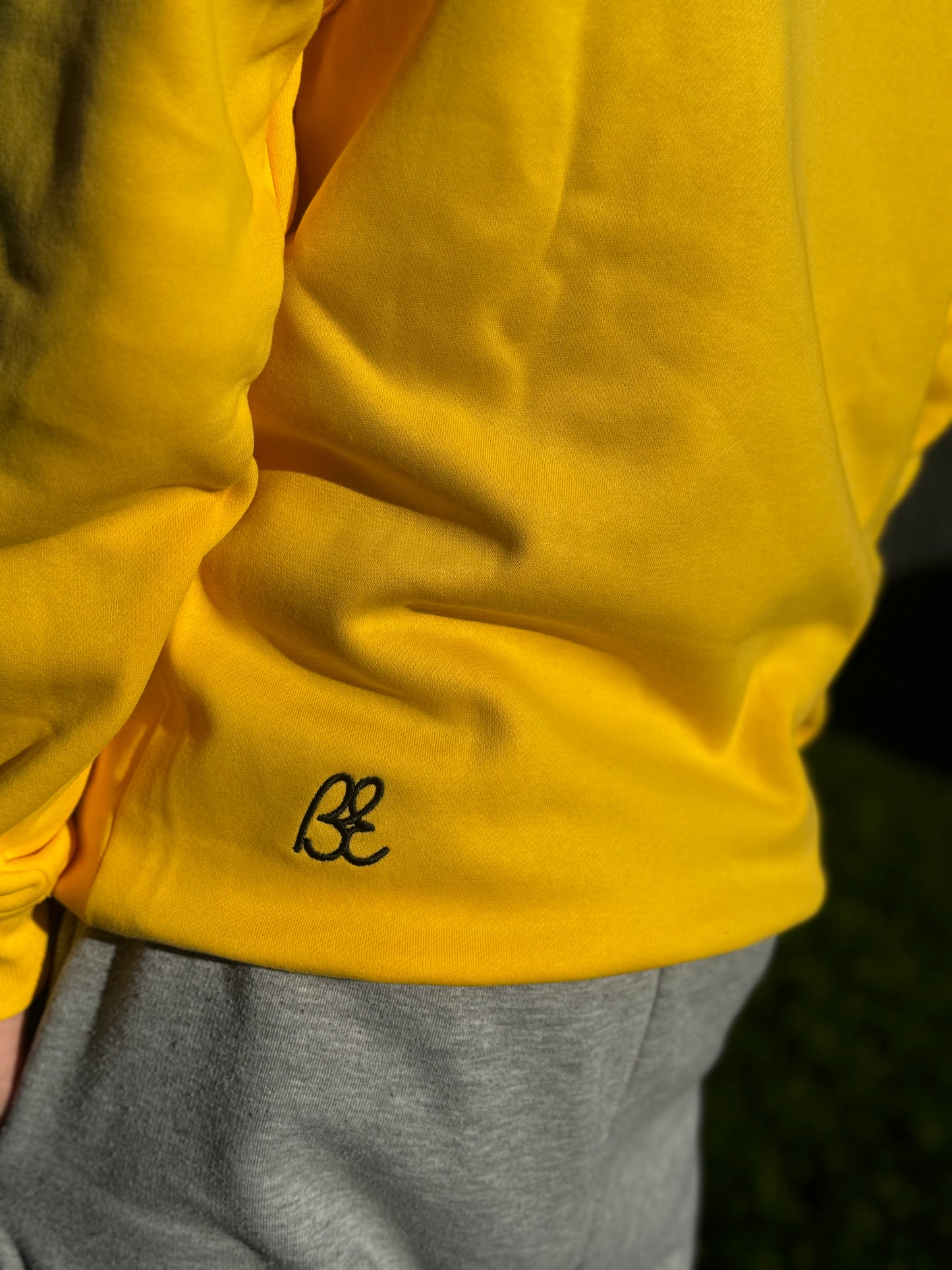 OG embroidered hoodie. Statement logo. Yellow/Black.