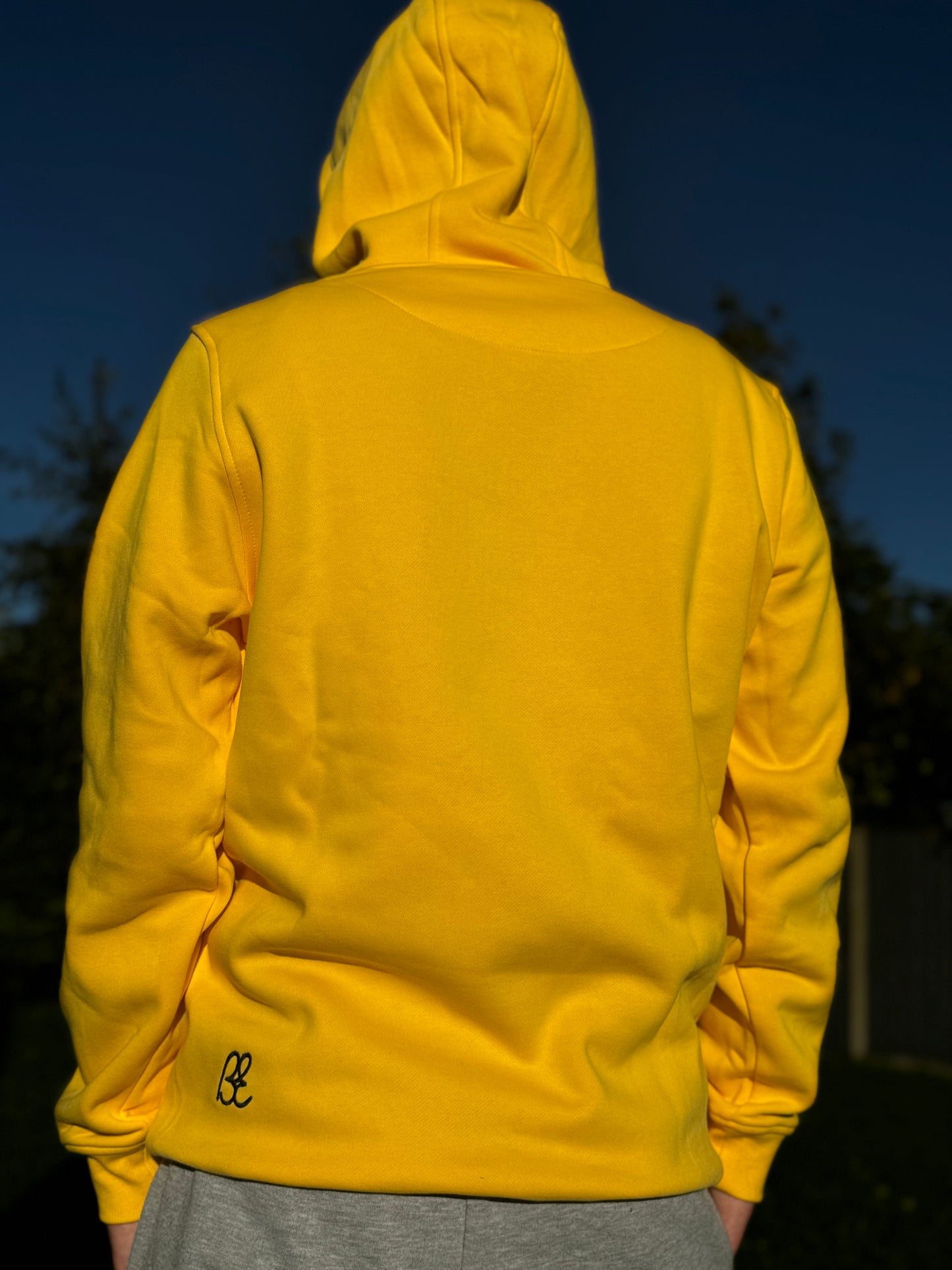 OG embroidered hoodie. Statement logo. Yellow/Black.