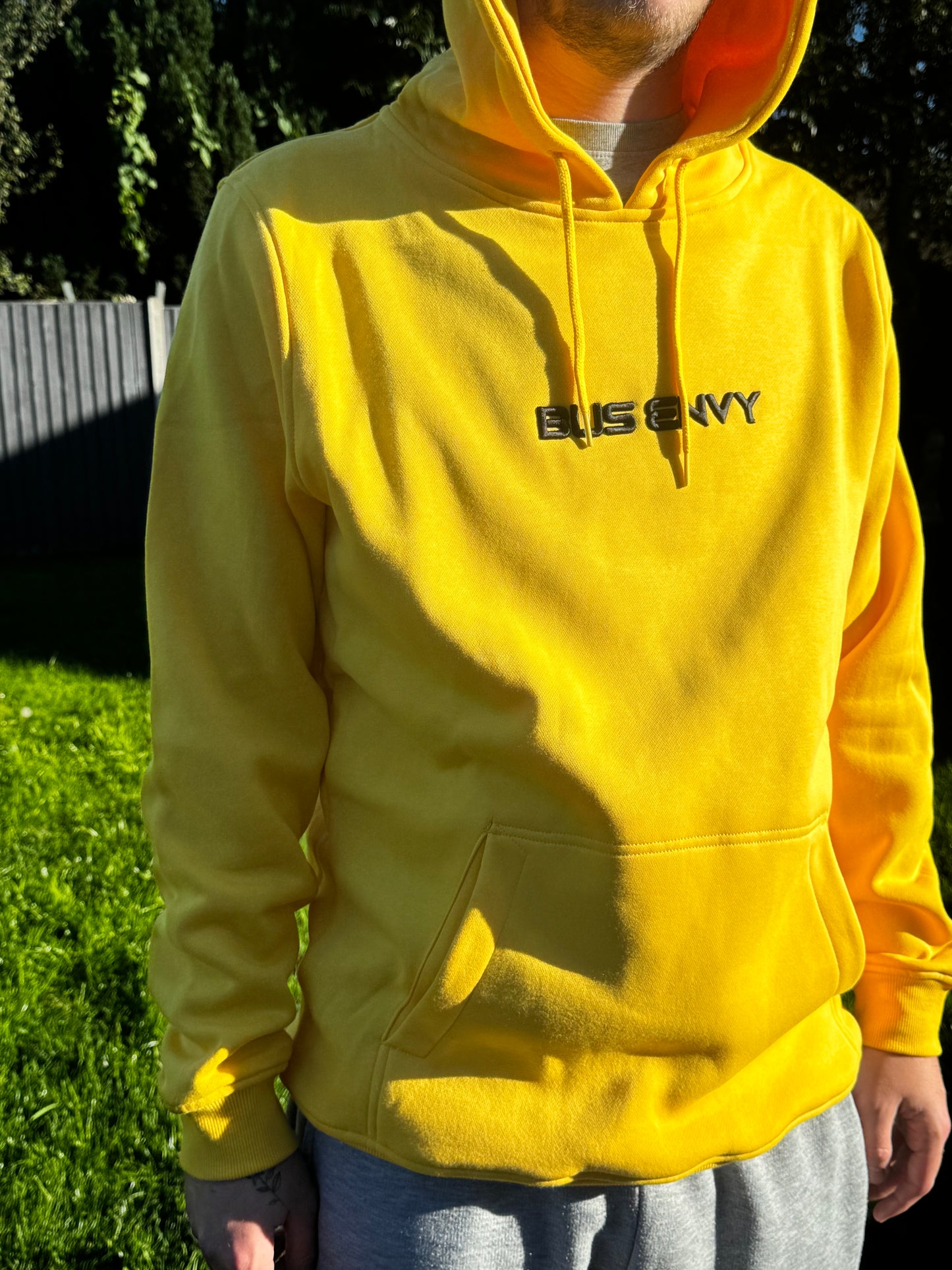 OG embroidered hoodie. Statement logo. Yellow/Black.