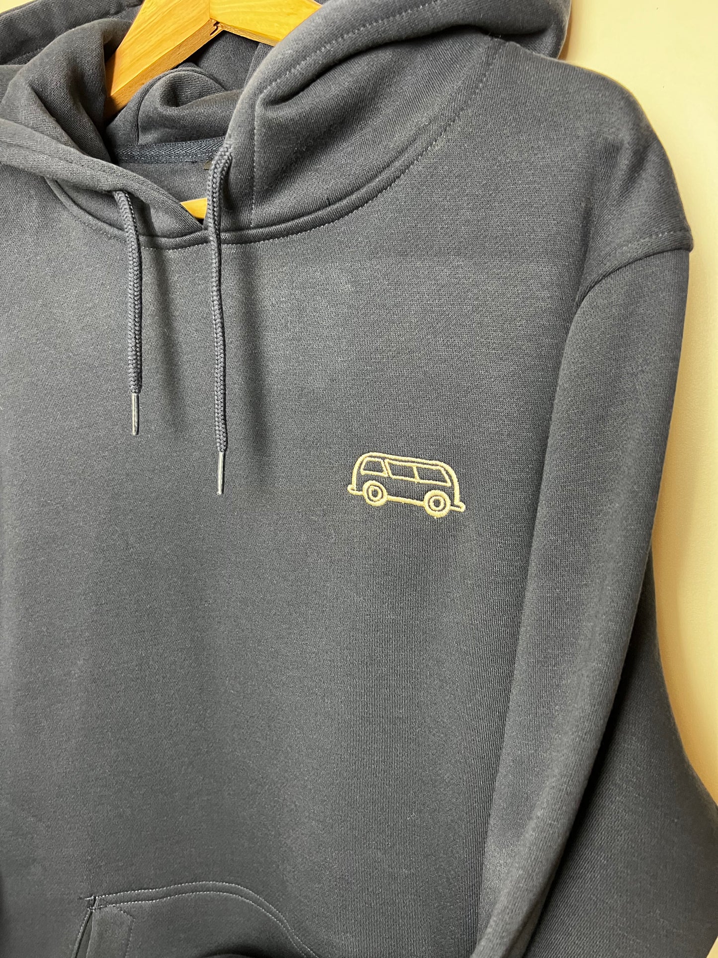 OG embroidered hoodie. Navy / Cream