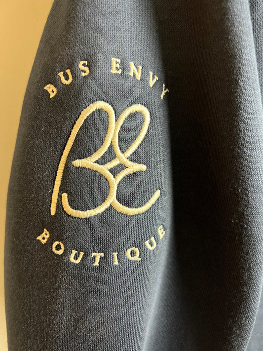 OG embroidered hoodie. Navy / Cream