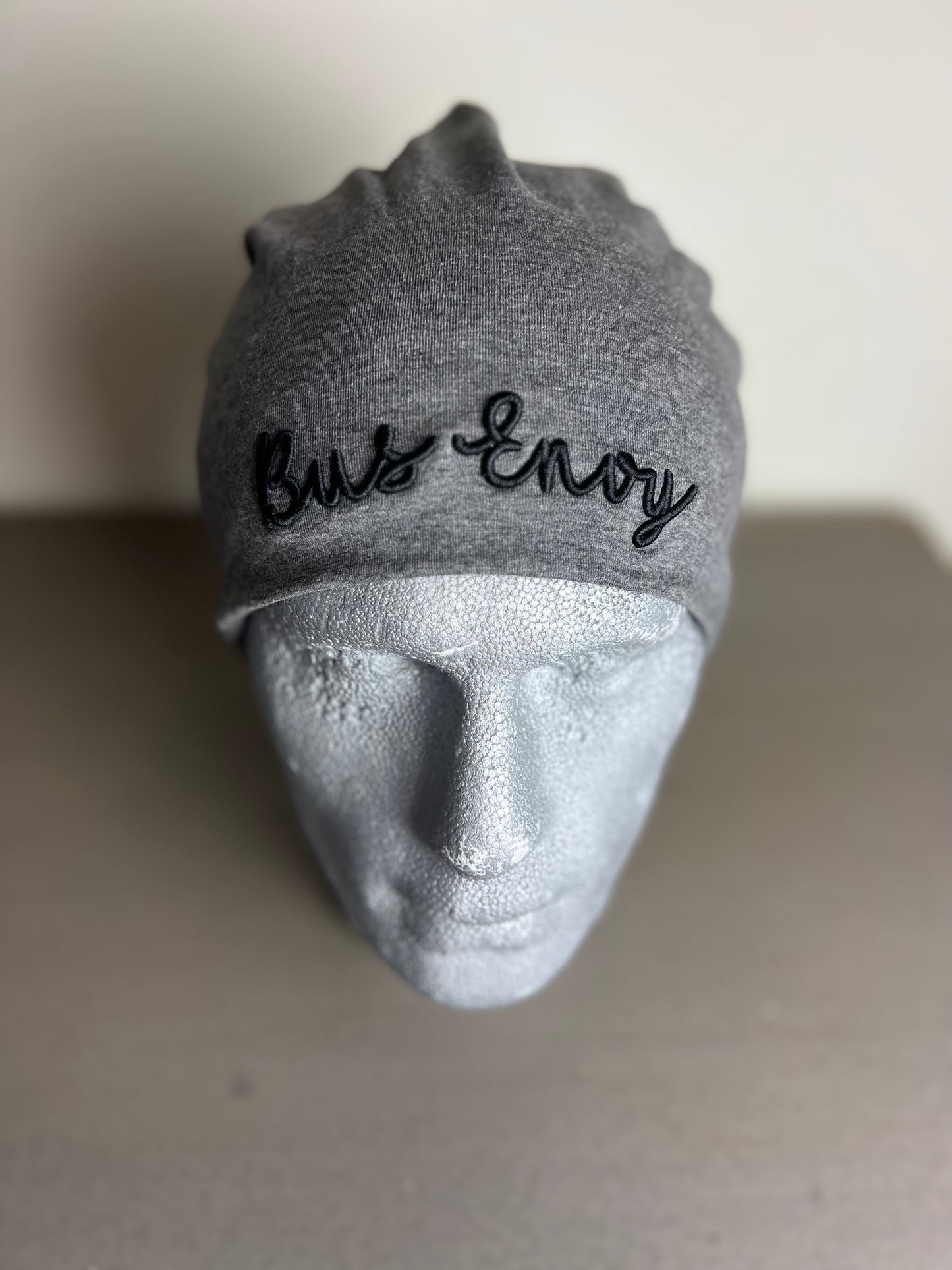 Unisex Slouchy Beanie, Charcoal Grey & Black.