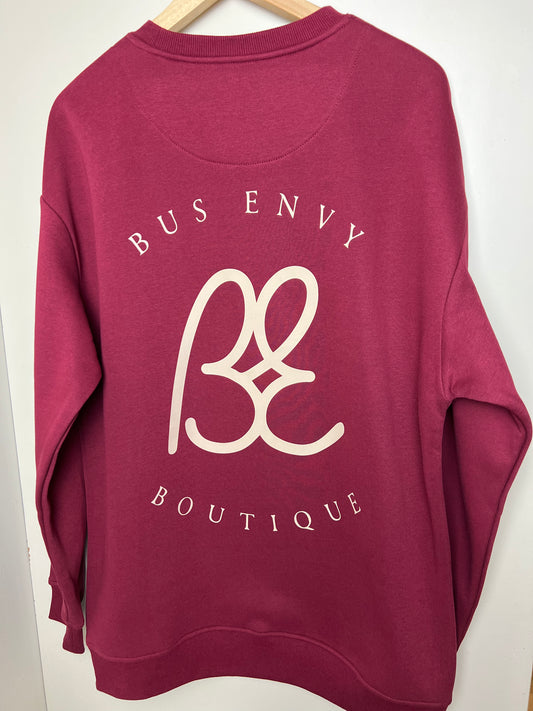 Premium BE Crew. Burgundy / Cream